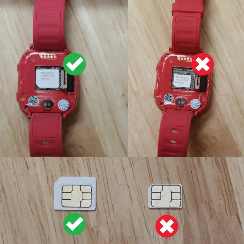 Insert the SIM card correctly