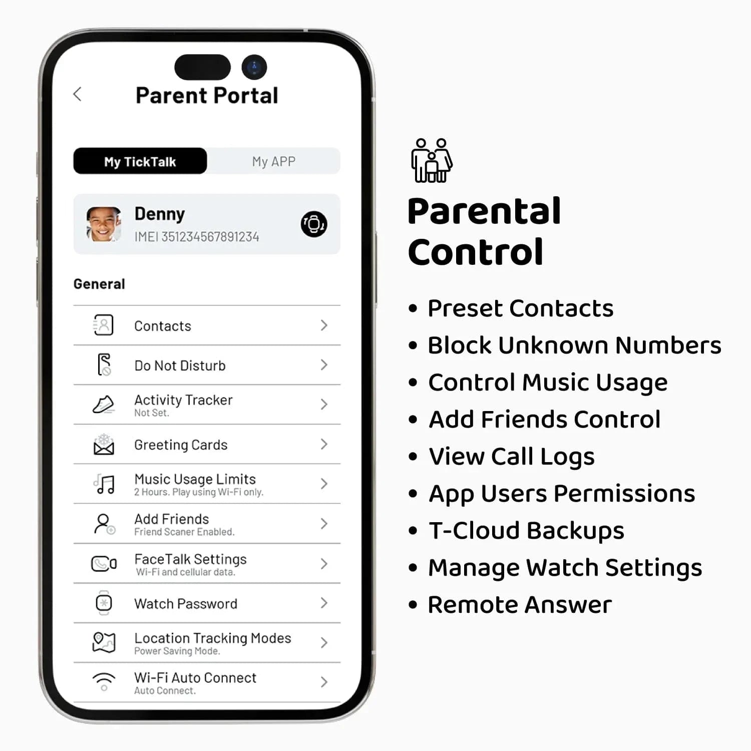 TickTalk 5 Parental Control App – Manage Contacts, Location, & Settings Remotely #purple
