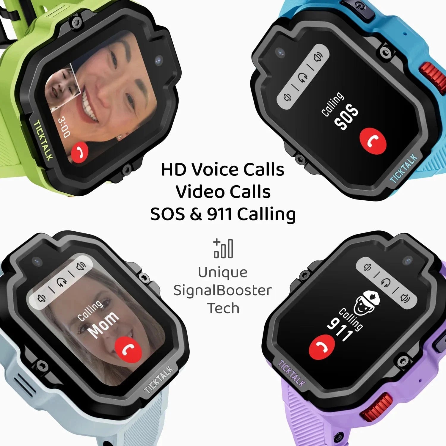 TickTalk 5 Smartwatch in Purple – HD Voice Calls, Video Calls, SOS & 911 Calling #purple