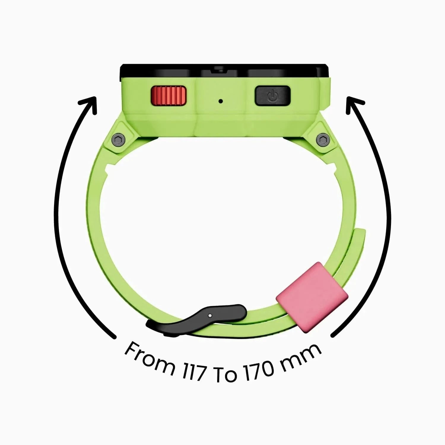TickTalk 5 Adjustable Watch Band in Green– Fits Wrist Sizes from 117mm to 170mm #green