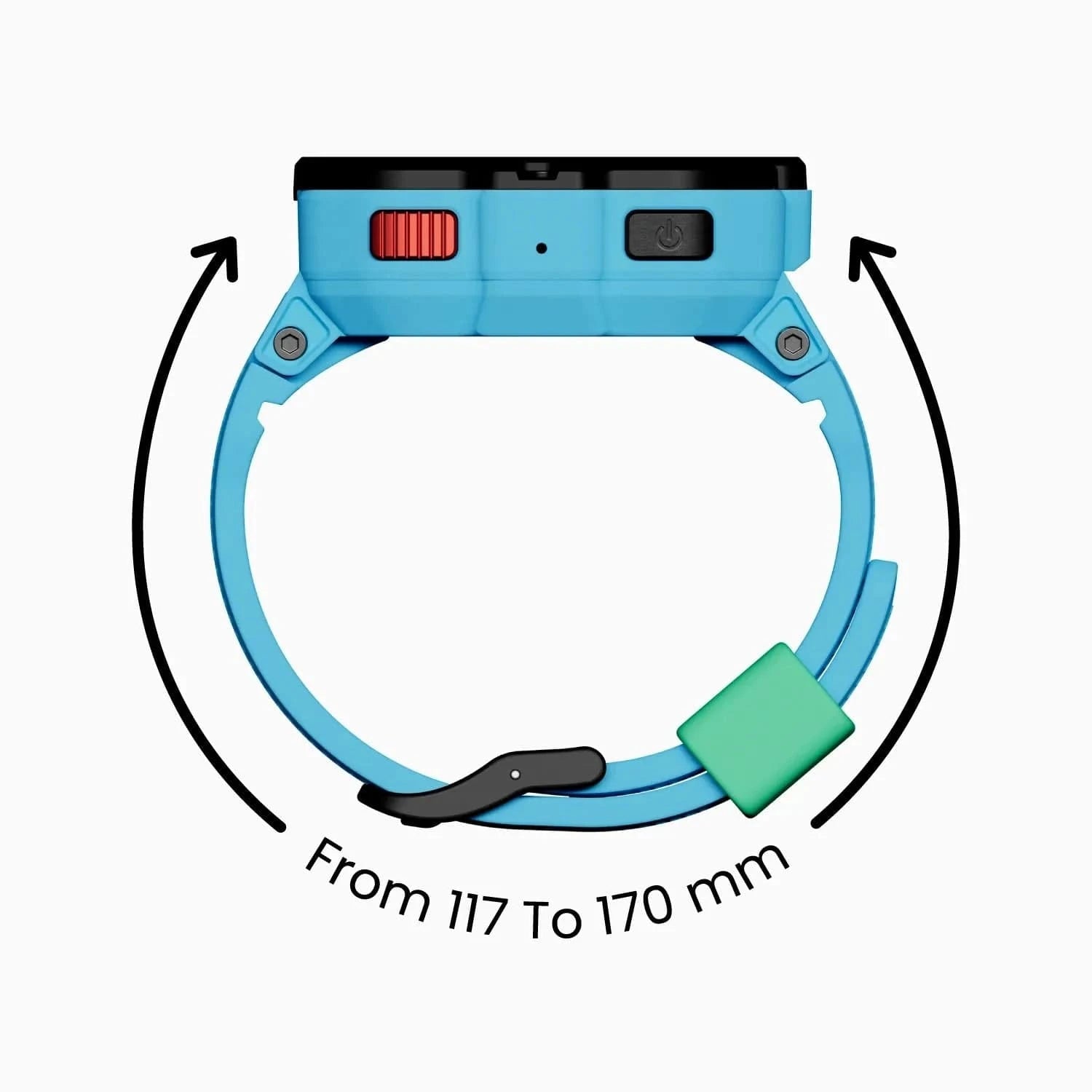 TickTalk 5 Adjustable Watch Band in Blue – Fits Wrist Sizes from 117mm to 170mm #blue