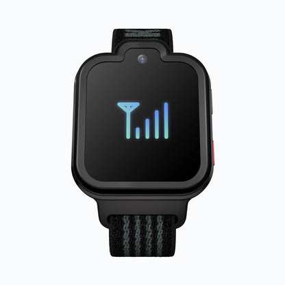Black TickTalk 6 kids smartwatch displaying cellular signal status. 