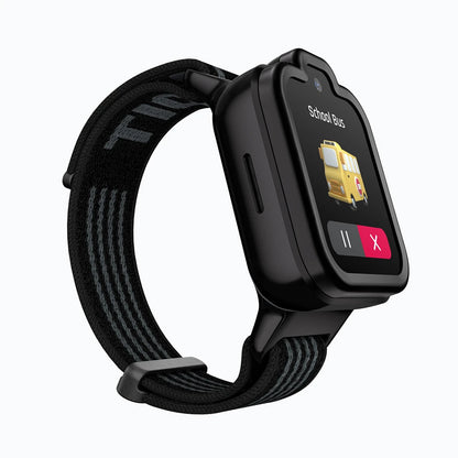 Black TickTalk 6 kids smartwatch displaying a reminder notification. 