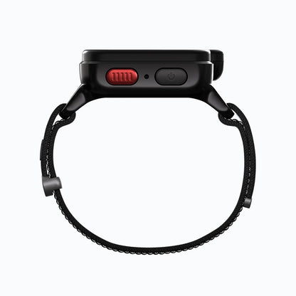Orbit Black TickTalk 6 kids smartwatch, side view.